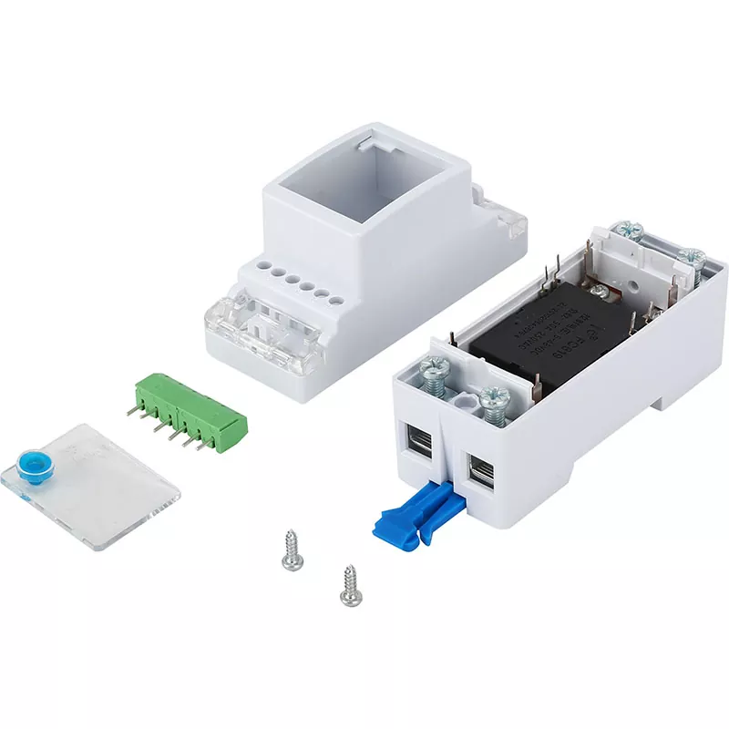 Rơle chốt từ trên xuống dưới loại đường ray 2P một pha